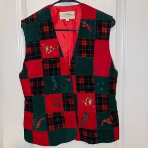 Susan Bristol corduroy Christmas vest